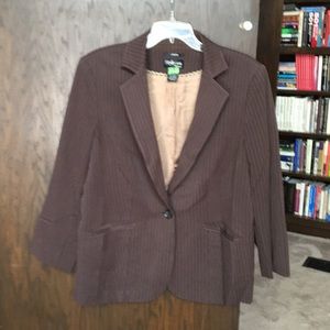 Style &Co brown pinstripes blazer 14W